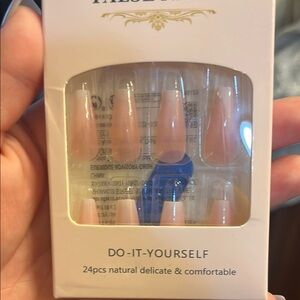 False Nails Set - Pink - 24pcs